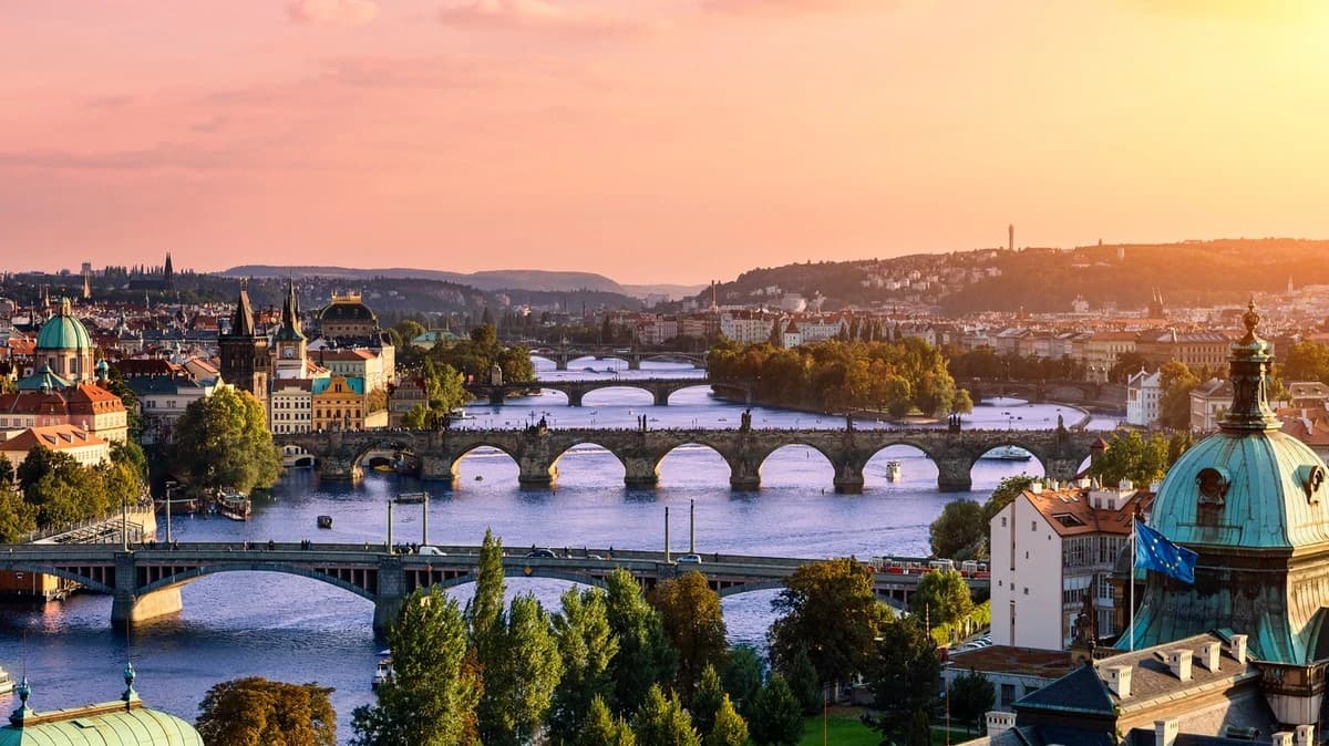Scenic view representing Czech Republic vignette