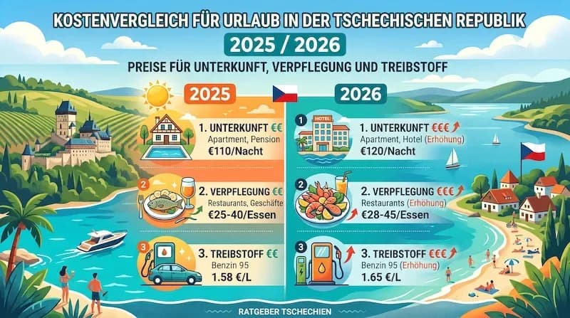 Kostenvergleich Urlaub in Kroatien 2025/2026 – Preise für Unterkunft, Essen und Kraftstoff