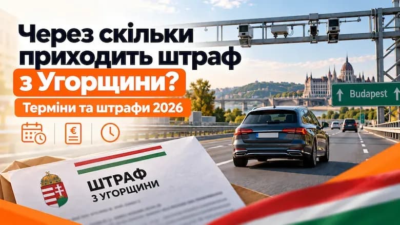 Через скільки приходить штраф з Угорщини? Терміни та штрафи 2026