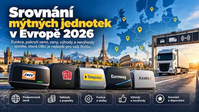 Mýtné jednotky 2026 – srovnání DKV, UTA a Telepass